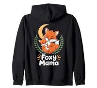 Día de la Madre Lindo Zorro Y Niño Mamá Mamá Mamá Otoño Sudadera con Capucha