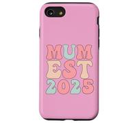 Día de la Madre Nueva Mamá Groovy Retro Su Primera Vez Mamá Est 2025 Carcasa para iPhone SE (2020) / 7 / 8