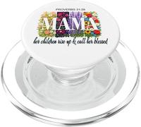 Día de la Madre Proverbios Cristianos Blessed Mama Wildflowers PopSockets PopGrip para MagSafe