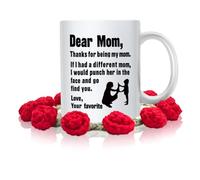 Día De La Madre Querida Mamá Gracias Por Ser Mi... Con Amor, Tu Favorita Taza Cerámica Taza De Café Con Asa Tazas Para Amigo Oficina Bebidas 330Ml