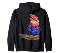 Día de la Marmota Sombra Divertido Día de la Marmota Cumpleaños Sudadera con Capucha