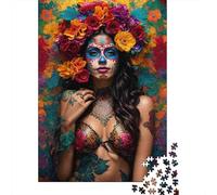 Día de la Mujer Muerta 1000 Piezas Stock De Cartas Premium Rompecabezas De Bricolaje Niños Principiantes Desafío Juego Educativo Alivio del Estrés 70x50cm/1000pcs