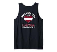 Día de la Proclamación de Letonia 1918 Independencia Bandera Letona Camiseta sin Mangas