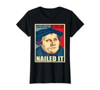 Día de la Reforma Protestante Martín Lutero Luterano Camiseta gráfica económica, Mujer, Negro, XS
