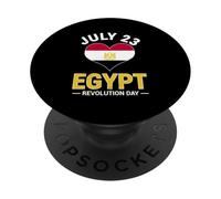 Día de la Revolución Egipto 23 de Julio Orgullo Egipcio PopSockets PopGrip Adhesivo