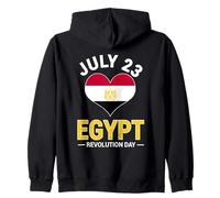 Día de la Revolución Egipto 23 de Julio Orgullo Egipcio Sudadera con Capucha