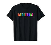 Día de la Semana Fácil Grupo Disfraz de Halloween Miércoles Camiseta gráfica económica, Hombre, Negro, XL