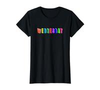 Día de la Semana Fácil Grupo Disfraz de Halloween Miércoles Camiseta gráfica económica, Mujer, Negro, XL