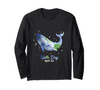 Día de la Tierra 2025 Restaurar Arte Ballena terrestre Salvar el Planeta Manga Larga