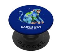 Día de la Tierra 2026 Monkey Art Acuarela PopSockets PopGrip Adhesivo