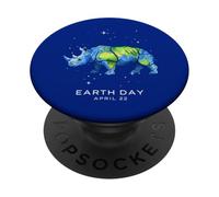 Día de la Tierra 2026 Rhino Art PopSockets PopGrip Adhesivo