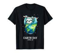 Día de la Tierra 2026 Sloth Art Camiseta