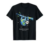 Día de la Tierra 2026 Sloth Art Camiseta