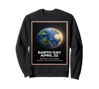 Día de la Tierra 22 de Abril Diseño de Globo Vintage Protege Nuestro Planeta Sudadera