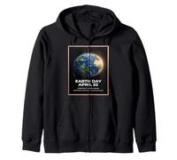 Día de la Tierra 22 de Abril Diseño de Globo Vintage Protege Nuestro Planeta Sudadera con Capucha