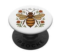 Día de la Tierra de Honey Bee Save The Bees PopSockets PopGrip Adhesivo