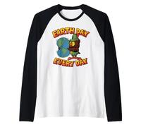 Día de la Tierra de Woody Owl ¡Todos los días, Planet Hugger, regala un comino! Camiseta Manga Raglan