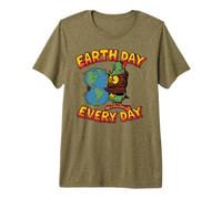 Día de la Tierra de Woody Owl ¡Todos los días, Planet Hugger, regala un comino! Camiseta Premium