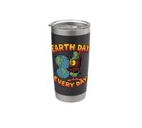Día de la Tierra de Woody Owl ¡Todos los días, Planet Hugger, regala un comino! Vaso térmico de acero inoxidable de doble pared