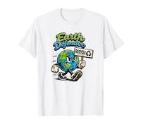 Día de la Tierra Defensor Retro Cartoon Reciclaje Camiseta