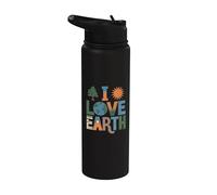 Día de la Tierra I Love Earth Stainless Steel Insulated Water Bottle