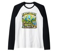 Día de la Tierra Reciclar O Arrepentirlo Divertido Eco Planet Camiseta Manga Raglan