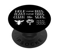 Día de la Tierra Salvar a Las Abejas Plantar árboles Mares PopSockets PopGrip Adhesivo