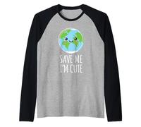 Día de la Tierra Salvar Nuestro Planeta Cambio Climático Camiseta Manga Raglan