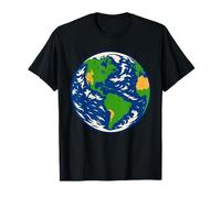 Día de la Tierra Vintage Planeta Globo Mapa del Mundo Camiseta