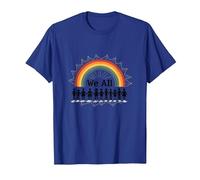 Día de la Unidad Todos Pertenecemos Rainbow Diversidad Inclusión Camiseta, Hombre, Azul Real, S