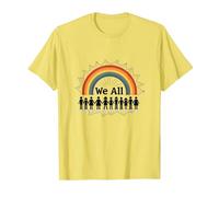 Día de la Unidad Todos Pertenecemos Rainbow Diversidad Inclusión Camiseta, Hombre, Limón, 3XL