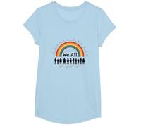 Día de la Unidad Todos Pertenecemos Rainbow Diversidad Inclusión Camiseta, Niñas, Azul Bebé, S