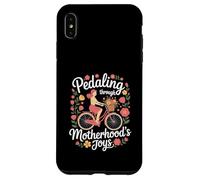 Día de las Madres "Pedaleando a través de las alegrías de la maternidad" Carcasa para iPhone XS Max
