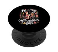 Día de las Madres "Pedaleando a través de las alegrías de la maternidad" PopSockets PopGrip Adhesivo