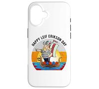 Día de Leif Erikson, navegante y Explorador de la Herencia nórdica Americana Carcasa para iPhone 16