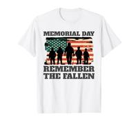 Día de los Caídos Recuerda a los Soldados de la Bandera de Estados Unidos Patriótico Camiseta gráfica económica