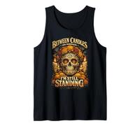 Dia De Los Muertos Between Candles and Marigolds Camiseta sin Mangas