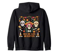 Dia De Los Muertos Cabeza Esqueleto Hueso De Azúcar Halloween Sudadera con Capucha