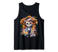 Dia De Los Muertos Day of The Dead Sugar Skull Halloween Camiseta sin Mangas