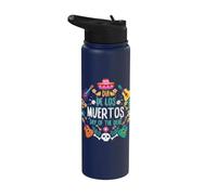 Día de los Muertos Día de las Almas Muertas Fiesta Amor México Stainless Steel Insulated Water Bottle