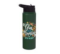 Día de los Muertos Día de las Almas Muertas Fiesta México Stainless Steel Insulated Water Bottle