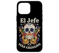Día de los Muertos El Jefe Más Chingón Sugar Skull Mexican B Carcasa para iPhone 16 Pro MAX