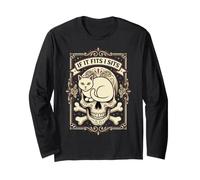 Dia de los Muertos es Divertido si se Ajusta a I Sits Cat Sugar Skull Manga Larga