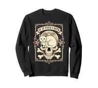 Dia de los Muertos es Divertido si se Ajusta a I Sits Cat Sugar Skull Sudadera