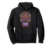 Dia de Los Muertos Floral Sugar Skull Mexico Day of The Dead Sudadera con Capucha