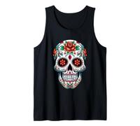 Dia De Los Muertos Halloween Calavera Mexicana Sugar Skull Camiseta sin Mangas