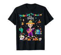 Dia De Los Muertos Mexican Boy tee Kids Skeleton Sugar Skull Camiseta