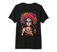 Dia De Los Muertos Mexican Sugar Skull Day of The Dead Women Camiseta Premium