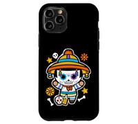 Dia De Los Muertos Skeleton Dancing with Guitar Hat Kids Boy Carcasa para iPhone 11 Pro
