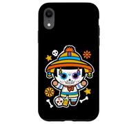 Dia De Los Muertos Skeleton Dancing with Guitar Hat Kids Boy Carcasa para iPhone XR